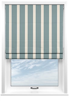 The British Stripe Co. Henry, Derwent No.1 - Roman Blind